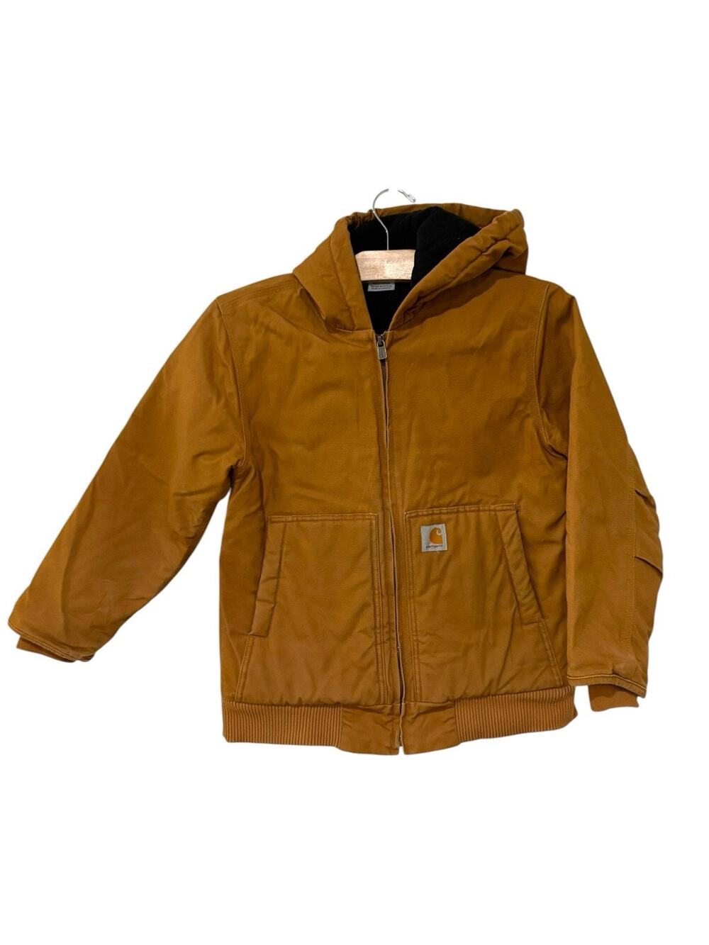 Carhartt | Boy's Coat Jacket Canvas Insulated Lined Brown- Size Medium 10 12